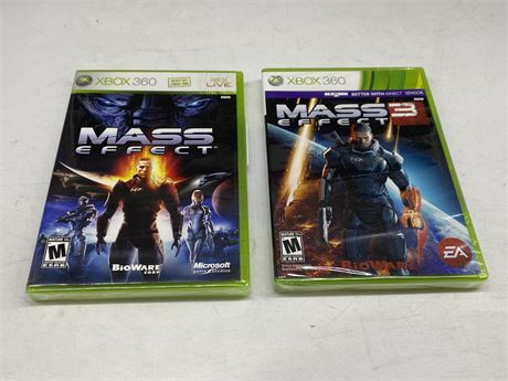 2 SEALED MASS EFFECT GAMES - XBOX 360