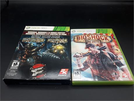 BIOSHOCK COLLECTIONS - XBOX 360 - VERY GOOD CONDITION
