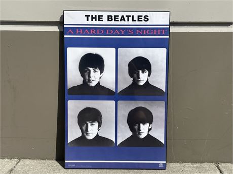 THE BEATLES “A HARD DAYS NIGHT” POSTER BOARD 33”x25”