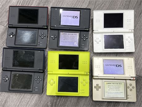 6 NINTENDO DS HANDHELDS - UNTESTED / AS IS
