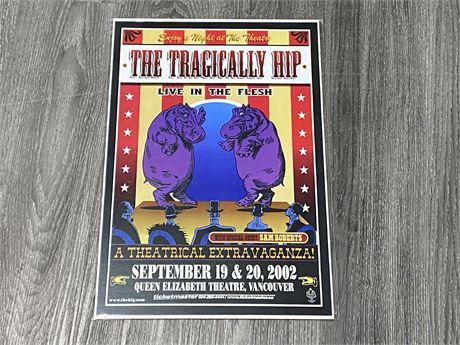THE TRAGICALLY HIP POSTER (12”X18”)