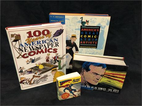 4 ASSORTED SUPERMAN AND COMICS BOOKS
