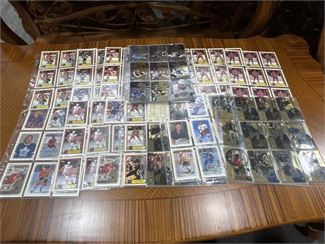 25+ PAGES OF NHL STAR CARDS - INCLUDES SOME VINTAGE