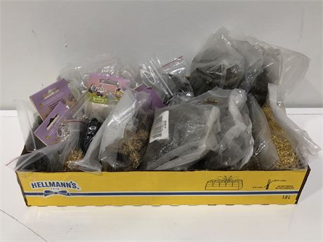 BOX OF ASSORTED JEWELLERY MAKING PARTS