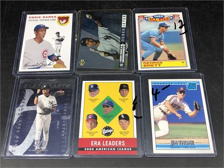 6 MISC MLB CARDS (WITH TOP PROSPECTS JETER)