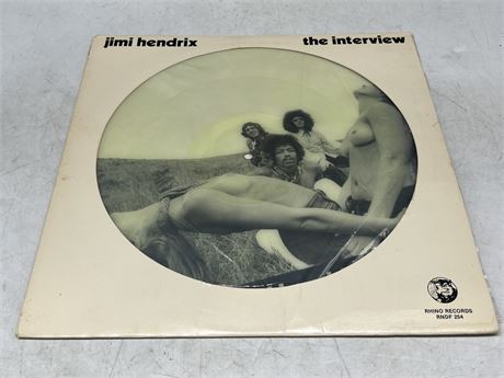 JIMI HENDRIX - THE INTERVIEW PICTURE DISC - VG+