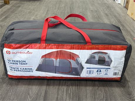 AS NEW 10 PERSON OUTBOUND CABIN TENT