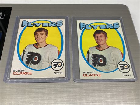 1971/72 OPC & TOPPS BOBBY CLARKE 2ND YEAR CARDS