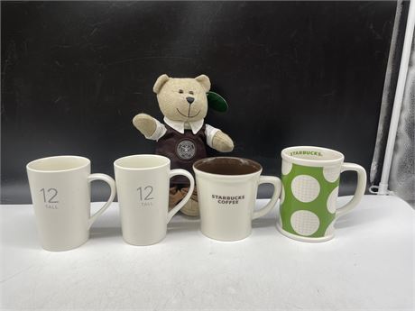 NEW STARBUCKS CUP LOT WITH BEAR