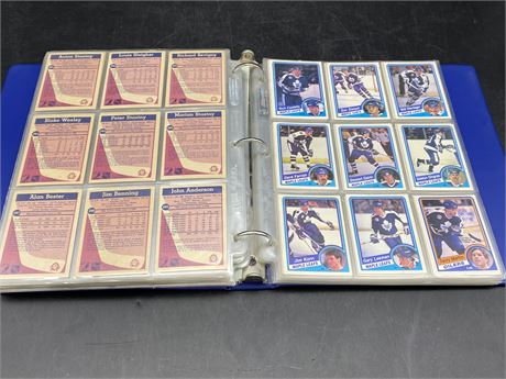 BINDER OF 84/85’ OPC NHL SET (Missing cards)