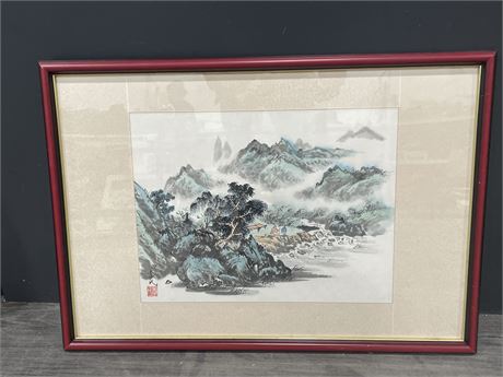 ORIGINAL CHINESE SIGNED WATERCOLOUR 29”x21”