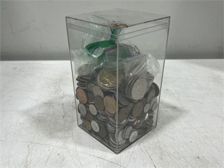 CONTAINER FULL OF COINS