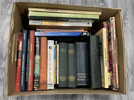 BOX OF ANTIQUE BOOKS