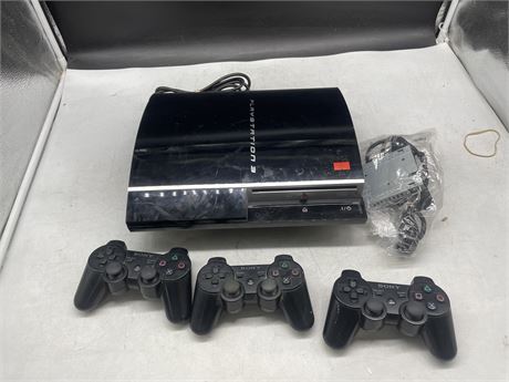 PS3 WITH 3 CONTROLLERS