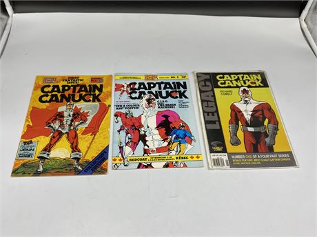 3 CAPTAIN CANUCK COMICS (Including #1)