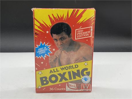 SEALED 1991 ALL WORLD BOXING WAX BOX