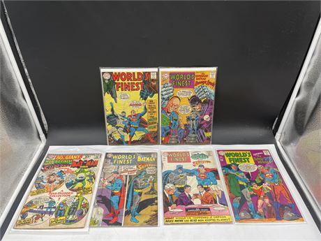 6 EARLY WORLDS FINEST COMICS