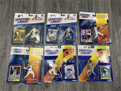 6 MLB STARTING LINEUP COLLECTABLES
