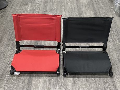 PAIR OF LIKE NEW STURDY STADIUM CHAIRS - GREAT CONDITION