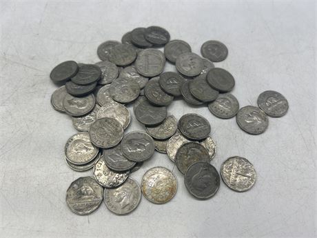 LOT OF 1940’S TO 1950’S CANADIAN NICKELS
