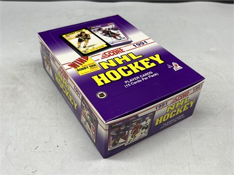 (NEW) NHL SCORE 1991 PACK BOX