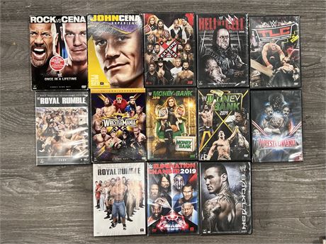 13 WWE DVDS