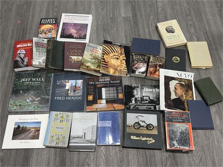 COLLECTION OF BOOKS - COFFEE TABLE BOOKS, ARCHITECTURE, HARRY POTTER, ETC