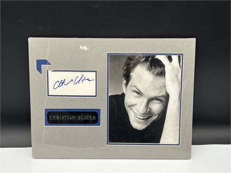 CHRISTIAN SLATER SIGNED PHOTO - MATTED TO 11”x14” W/ COA