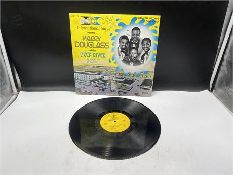 HARRY DOUGLASS & THE RIVER BOYS SIGNED LP & LP COVER - NO COA