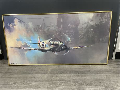 SIGNED SPITFIRE PICTURE 40”x20”