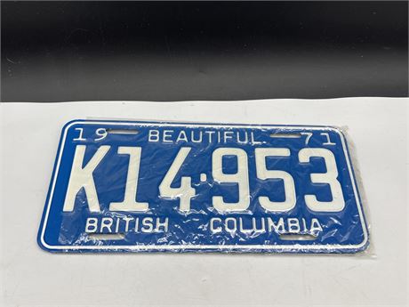 1971 PAIR UNISSUED BC LICENCE PLATES “MINT”