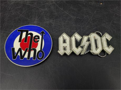 THE WHO & AC/DC BELT BUCKLES