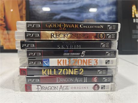 8 ASSORTED PS3 GAMES