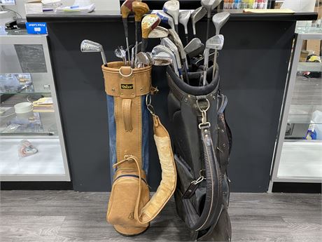 2 RIGHT HANDED SETS OF CLUBS W/BAGS