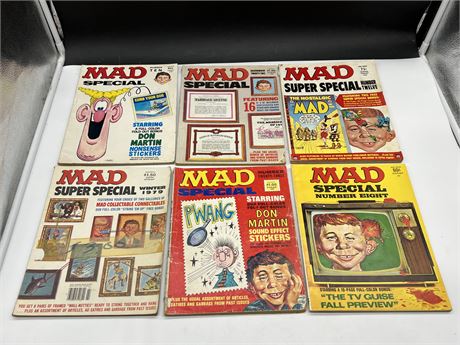 (6) 1970s MAD MAGAZINES SUPER SPECIALS