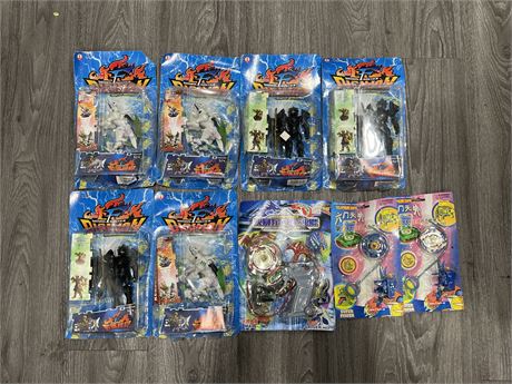 9 JAPANESE ACTION FIGURES / TOYS - SOME PACKAGES OR BLISTERS HAVE DAMAGE