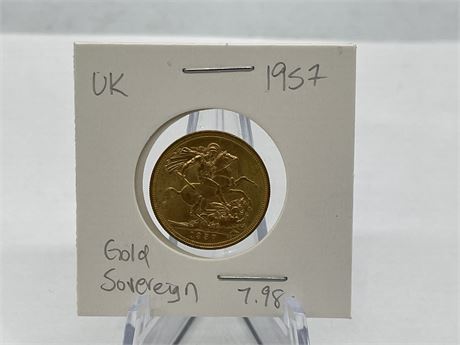 1957 UK FINE GOLD SOVEREIGN