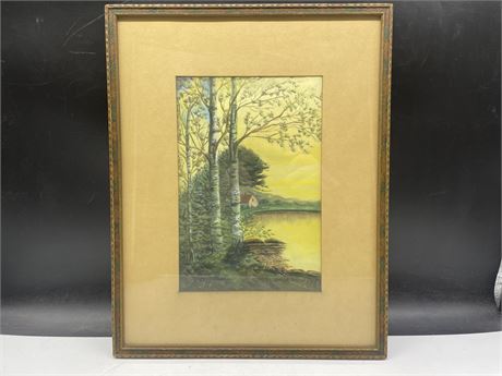 VINTAGE PASTEL BY A.E.H (HUME) 14”x18”