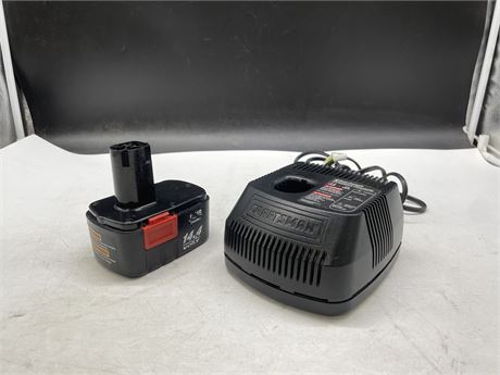 CRAFTSMAN BATTERY CHARGER & BATTERY