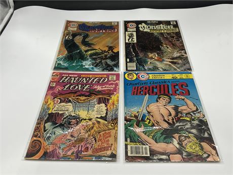 4 VINTAGE CHARLTON COMICS INCLUDING 3 FIRST ISSUES