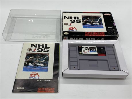 NHL 95 - SNES COMPLETE W/BOX & MANUAL - EXCELLENT CONDITION