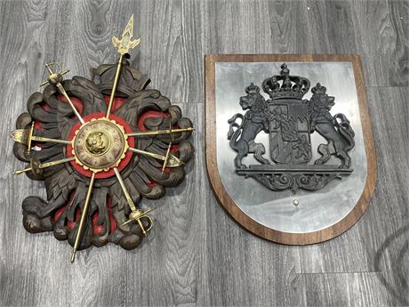 2 MCM COAT OF ARMS LARGEST 15”x17”