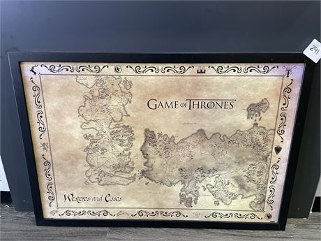 GAME OF THRONES MAP 38”x26”
