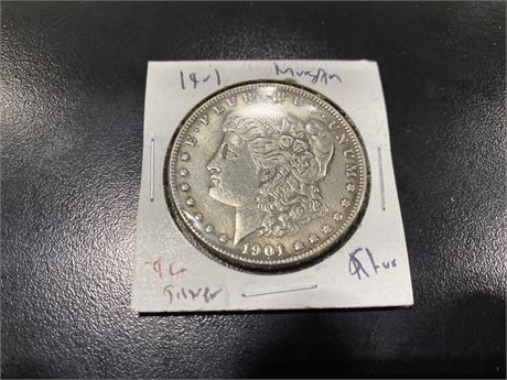 1901 USA DOLLAR SILVER COIN