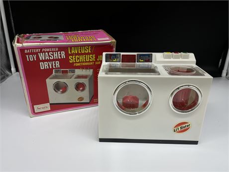 VINTAGE BATTERY POWERED TOY WASHER & DRYER