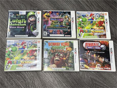 6 N3DS GAMES
