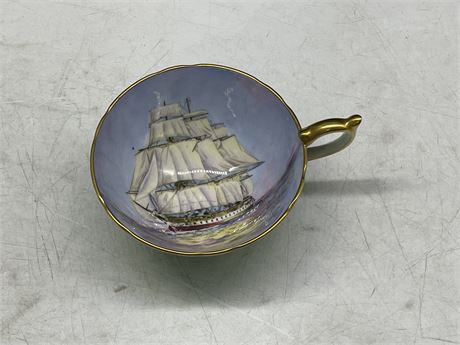 ANSLEY HAND PAINTED SIGNED D.JONES SHIPS TEACUP