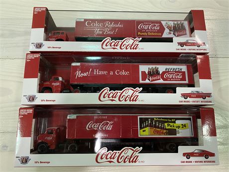 3 NEW COCA-COLA LIMITED EDITION COLLECTABLES