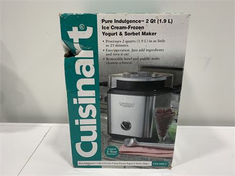 CUISINART ICE-CREAM/FROZEN YOGURT MAKER (in box)