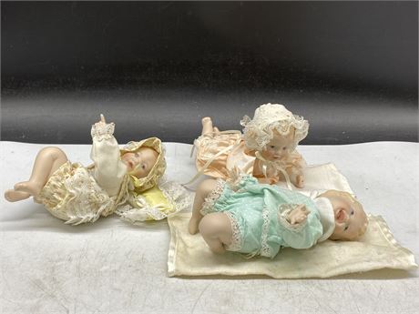 3 1994 PICTURE-PERFECT BABIES - MINI DOLLS BY THE ASHTON DRAKE GALLERITS BY